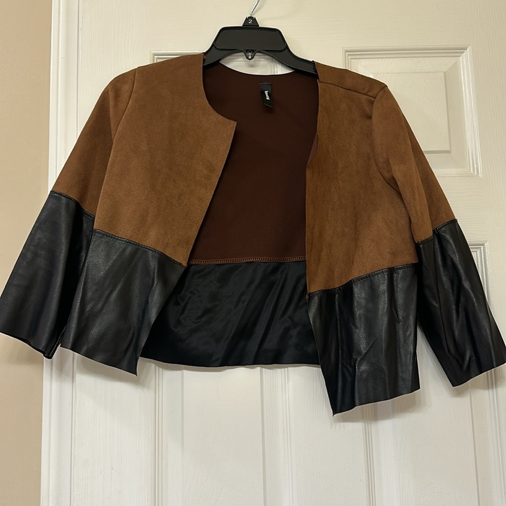 Venti 6 ColorBlock Suede & Vegan Leather Jacket